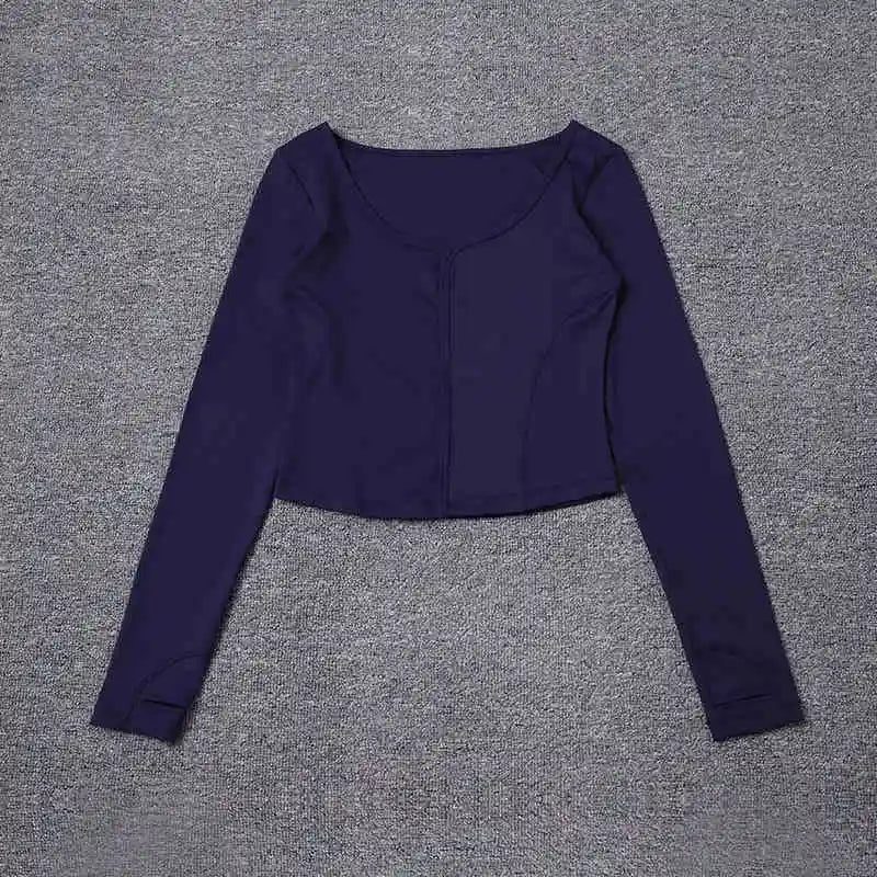 Ropa de yoga fitness para mujer, ropa deportiva de manga corta con escote cuadrado, otoño 2025, de secado rápido, transpirable y adelgazante.
