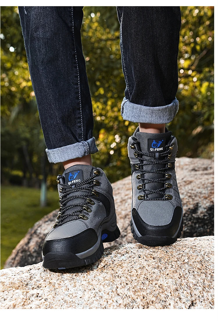 Botines clásicos de moda para hombre, resistentes al desgaste, de ante de vaca, cómodos, para caminar, tácticos