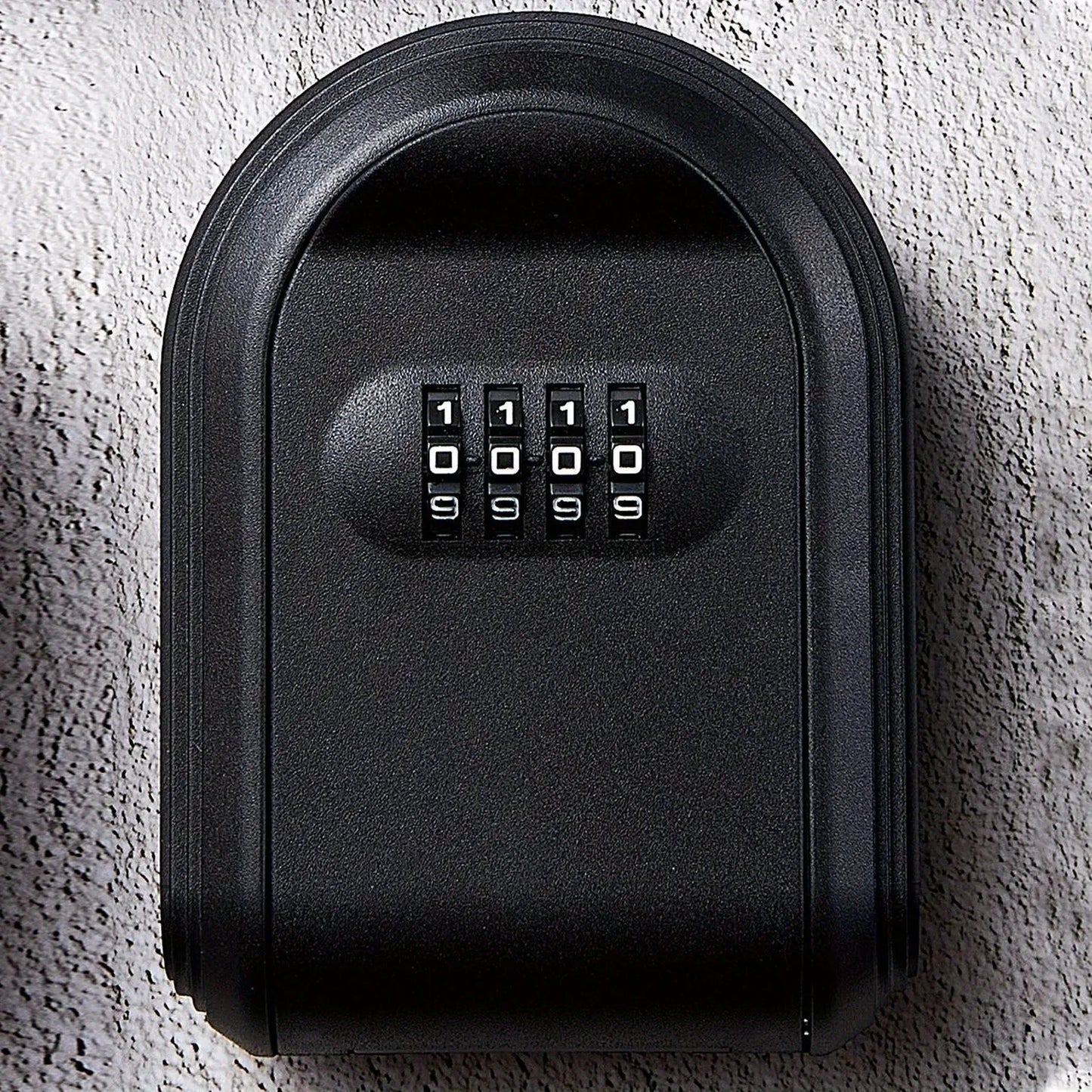 Caja de seguridad para llaves con contraseña para pared, resistente a la intemperie, con combinación de 4 dígitos, fabricada en plástico.