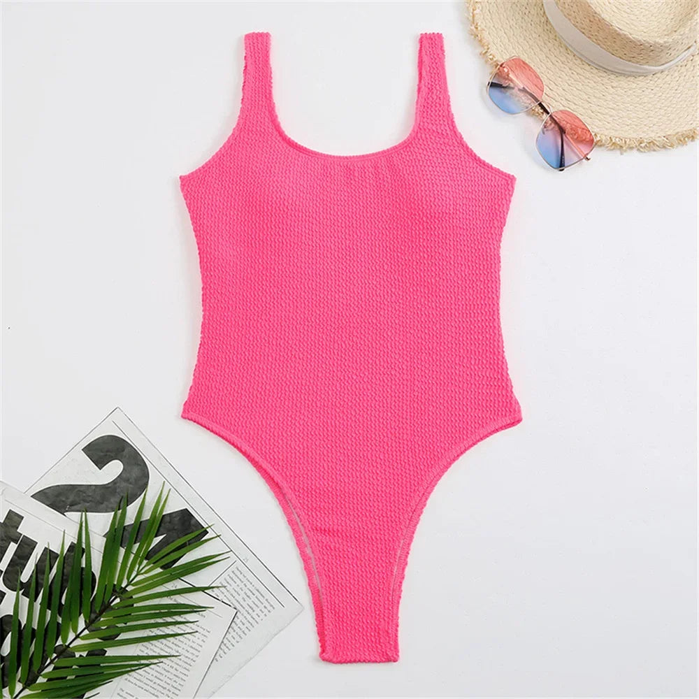 Sexy Solid Swimwear Female One Piece Swimsuit Closed Push Up Women's Swimming Bathing Suits Bodysuit Beach Pool Bather 2025