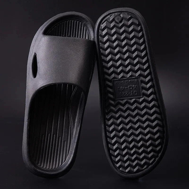 Pantuflas de interior para mujer, de verano, antideslizantes, silenciosas, con suela gruesa, para baño, para hombre y mujer, antideslizantes