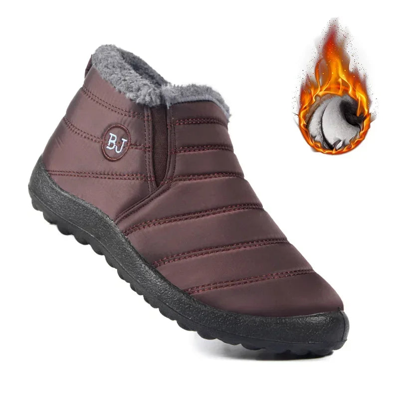 Botas de nieve para hombre, zapatos para exteriores, botas de invierno para hombre, botines de senderismo, zapatos impermeables para hombre, zapatos de trabajo, calzado
