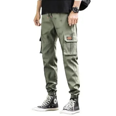 Pantalones cargo vintage estilo americano, holgados, de pierna recta, informales, para hombre, ligeros, de verano, con pierna ancha, estilo harén.