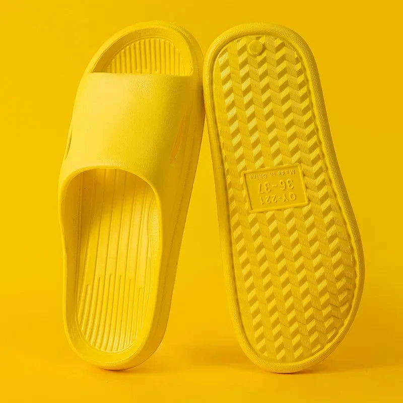 Pantuflas de interior para mujer, de verano, antideslizantes, silenciosas, con suela gruesa, para baño, para hombre y mujer, antideslizantes