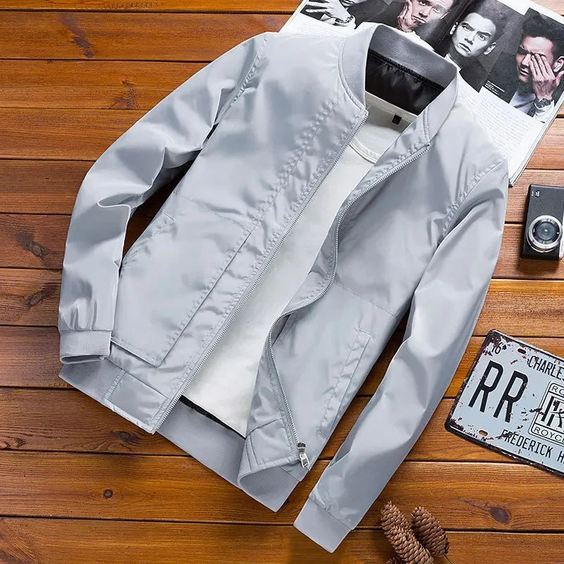 Nueva chaqueta de piloto de estilo coreano de moda para hombre, primavera 2023, corte holgado, material fino, estilo informal, chaqueta de primavera y otoño