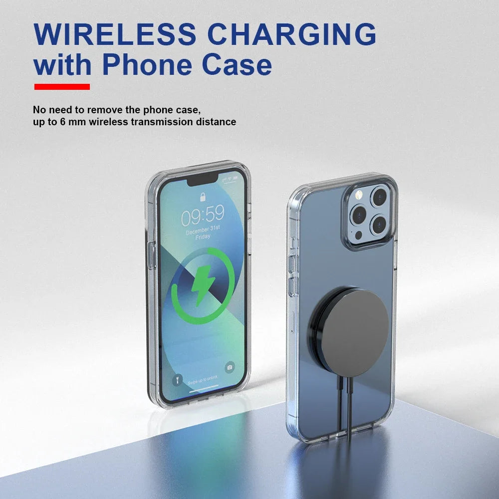 Cargador inalámbrico magnético de 30 W, base de carga rápida para iPhone 15, 14, 13, 12 Pro Max, Airpods PD, USB A, estación de carga para teléfono
