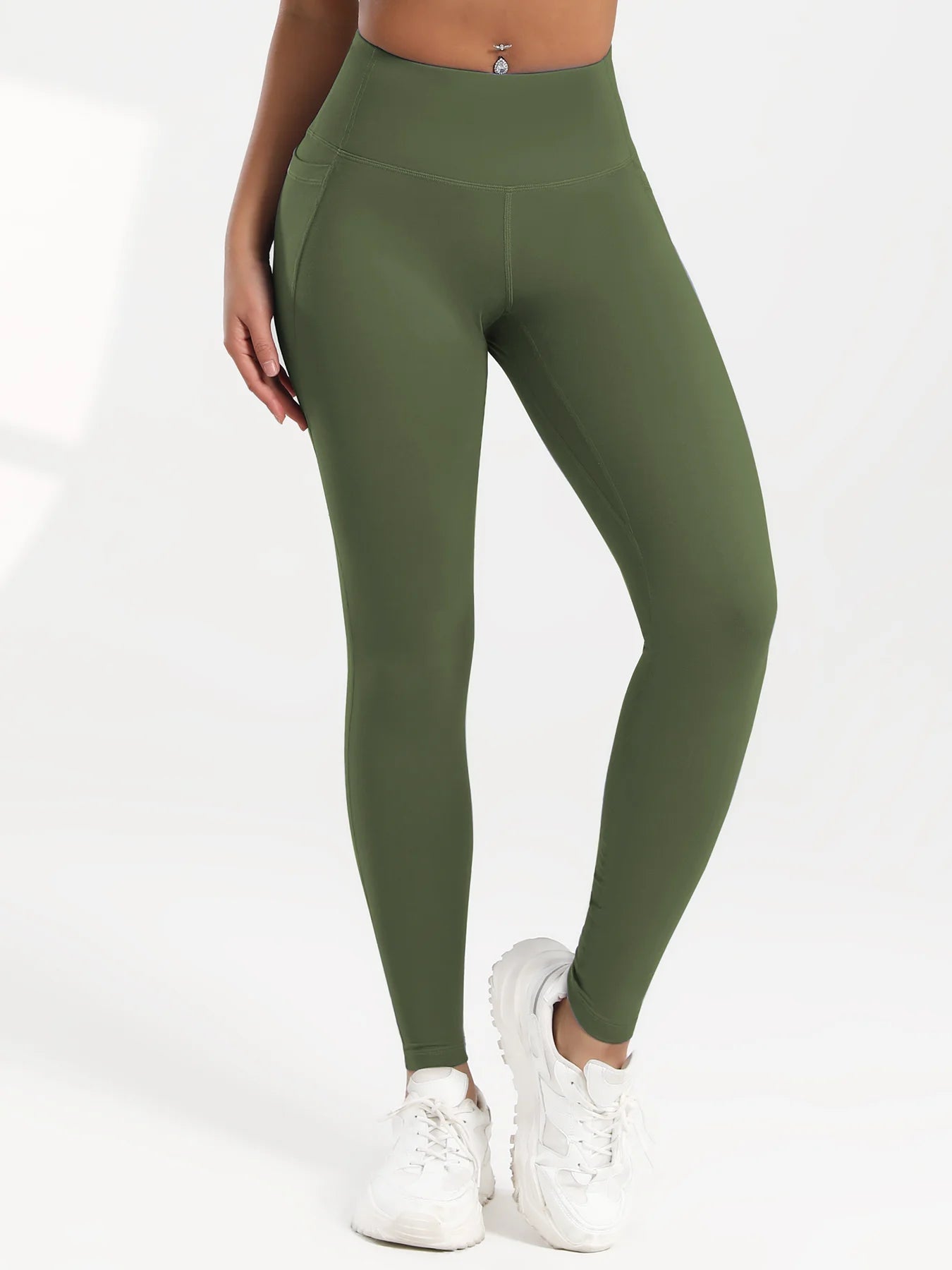 Leggings de yoga para mujer, 2 unidades, con bolsillos, color liso, para gimnasio, actividades al aire libre, cintura alta, ajustados, pantalones deportivos para correr.
