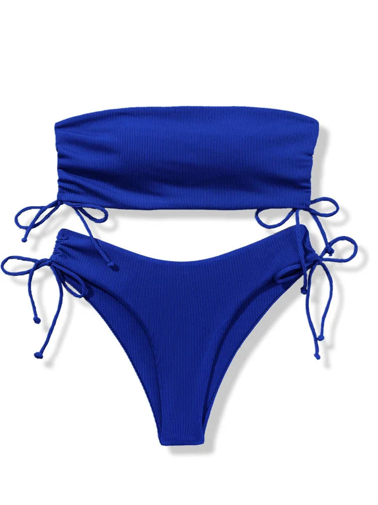 Nuevos bikinis sólidos sexis para mujer, trajes de baño push up para mujer, trajes de baño para nadar, conjunto de bikini brasileño para niña, ropa de playa para bañador