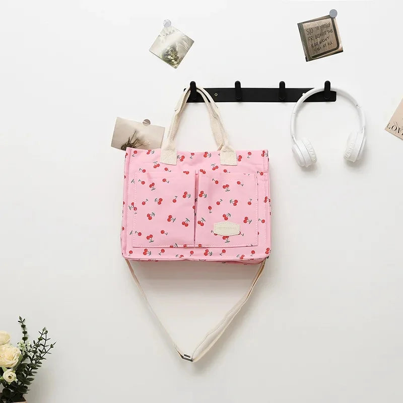Bolso de mano con estampado floral de gran capacidad y moderno, de un solo hombro, de color puro, para mujer, informal y elegante, con forro de poliéster suave.