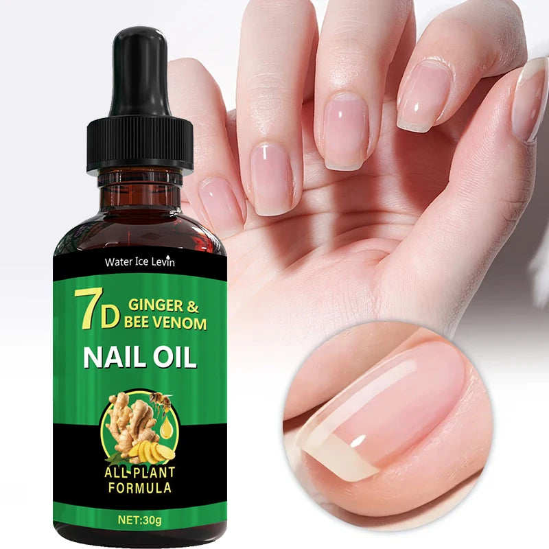 Esencia de jengibre para uñas de 7 días, apta para manos y pies, nutre profundamente, suave e hipoalergénica, hidratante diaria, apta para todo tipo de uñas.