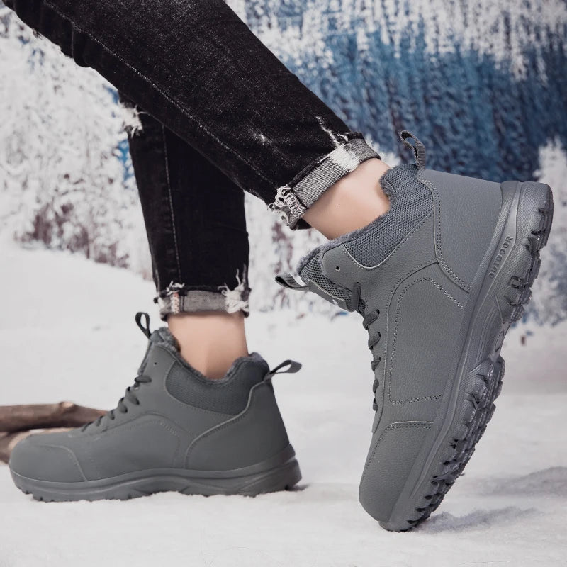YRZL - Botas de senderismo de invierno para hombre, impermeables, antideslizantes, con aislamiento térmico, cálidas y cómodas, para exteriores, botas de nieve