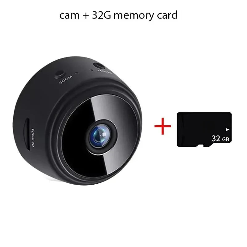 Minicámara WiFi de 9 pulgadas, grabadora de video inalámbrica, grabadora de voz, cámara de monitoreo de seguridad para el hogar inteligente para bebés y mascotas.