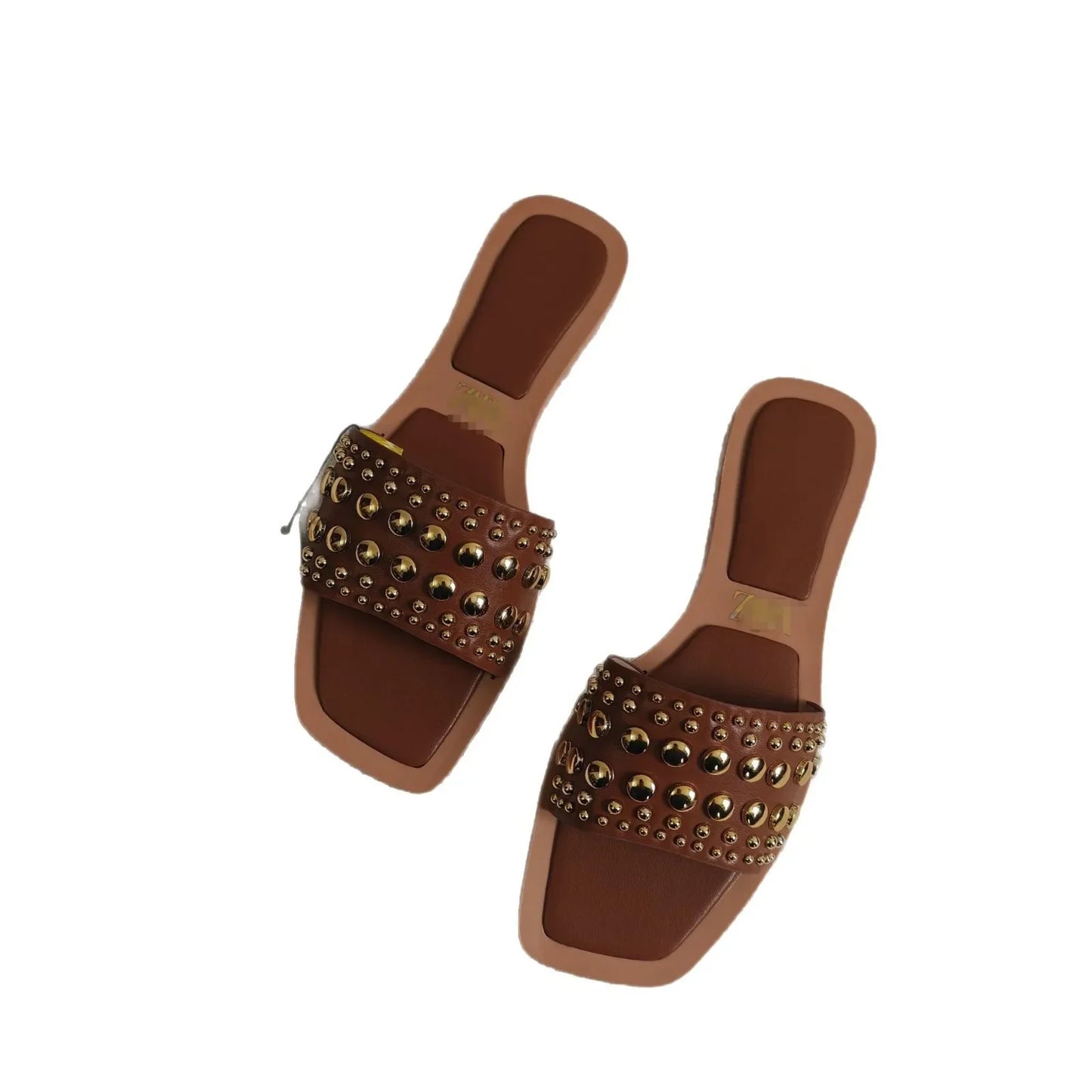 Sandalias planas para mujer de talla grande más vendidas, versión mejorada sintética ZAR, calzado informal cómodo y sin cordones.