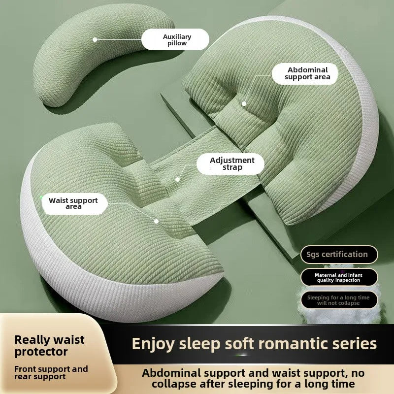 Almohada de cintura para maternidad, almohada de lactancia para embarazadas, ropa de cama para dormir para madres, almohadas corporales para embarazadas, accesorios de ayuda para el embarazo