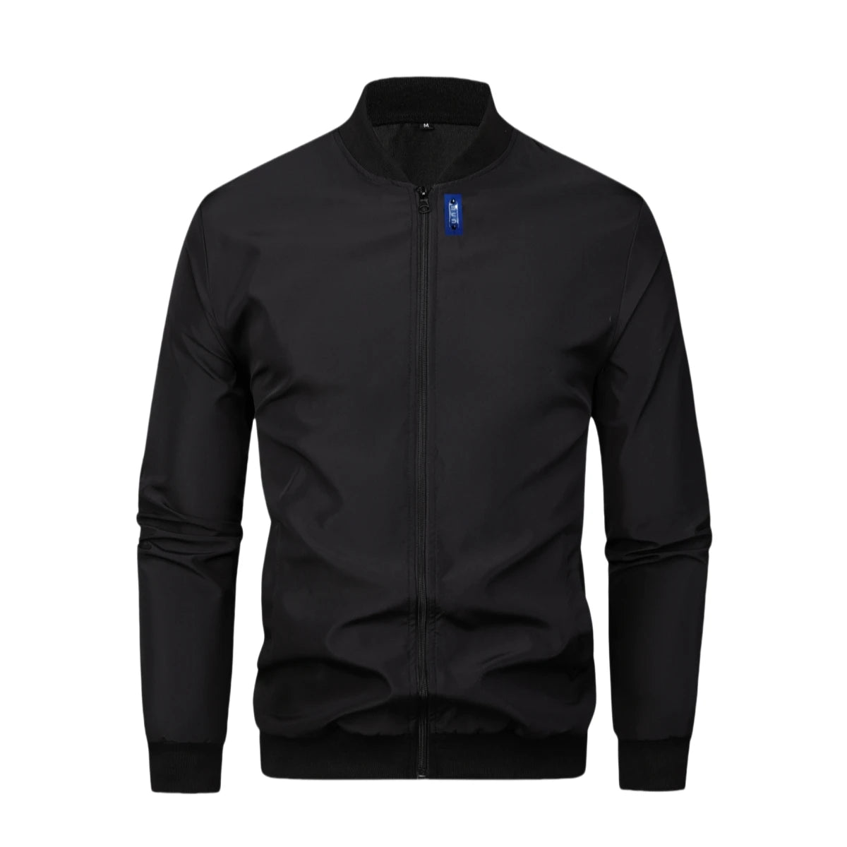 Chaqueta corta holgada de color liso con cuello de béisbol para hombre, abrigo fino informal de negocios, tendencia primavera-otoño 2024