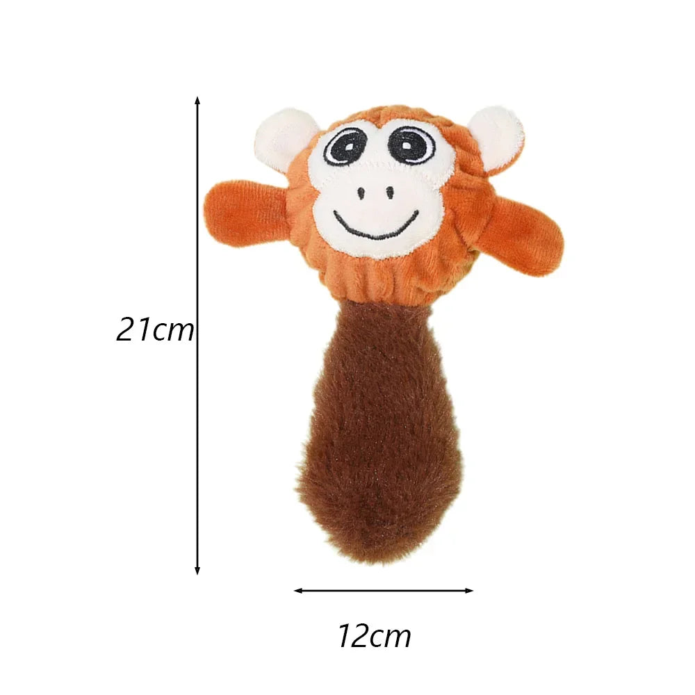 Juguete chirriante con forma de animales para perros pequeños, peluches, juguetes interactivos para masticar, accesorios para jugar con cachorros malteses.