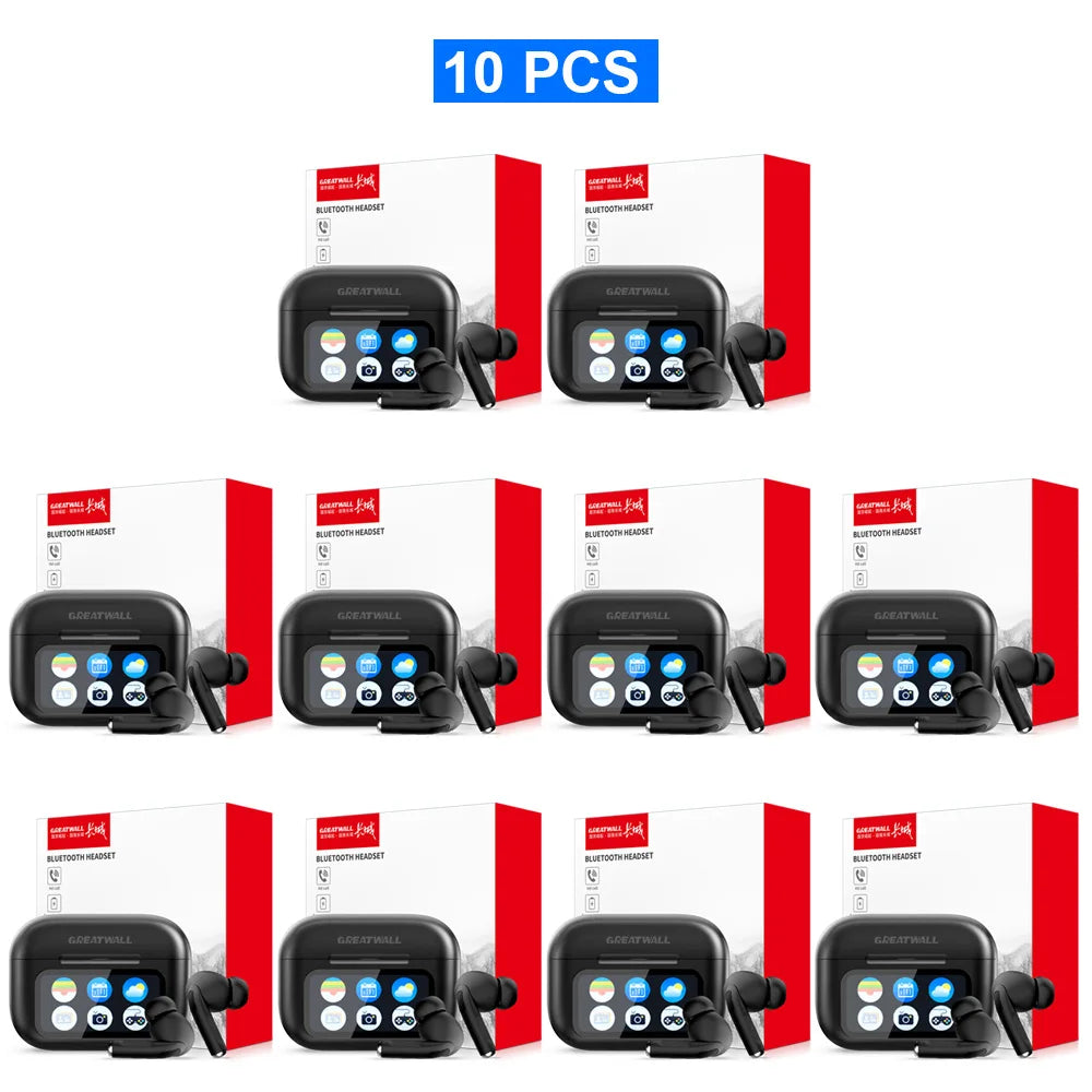 Auriculares inalámbricos GREATWALL TWS originales con Bluetooth, pantalla táctil LCD inteligente, sonido estéreo HiFi, llamadas HD y aplicación.