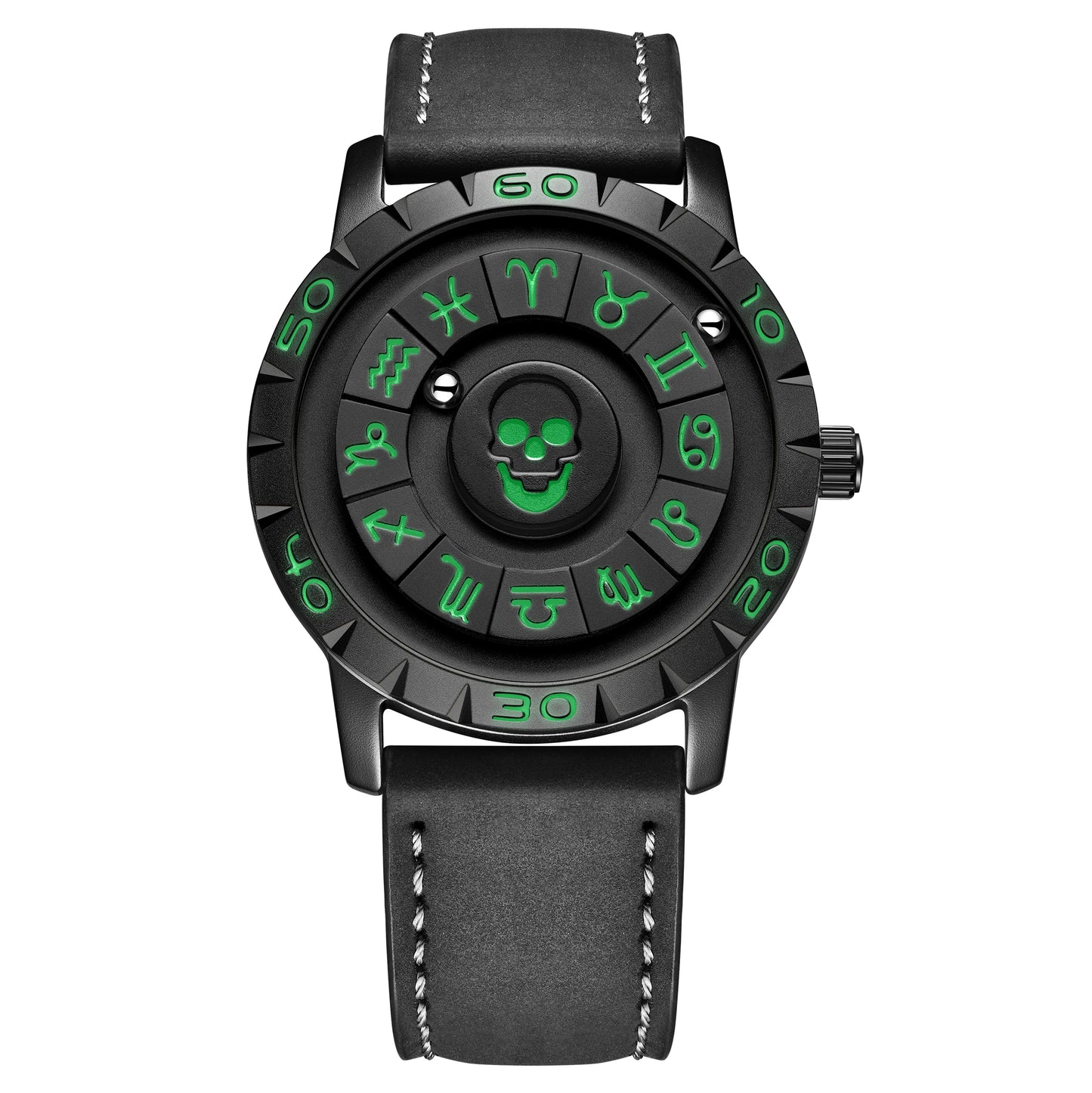 Nuevo reloj de lujo para hombre de la marca original FOXBOX, a la moda, con calavera, puntero deslizante, fuerza magnética, impermeable, de cuarzo.