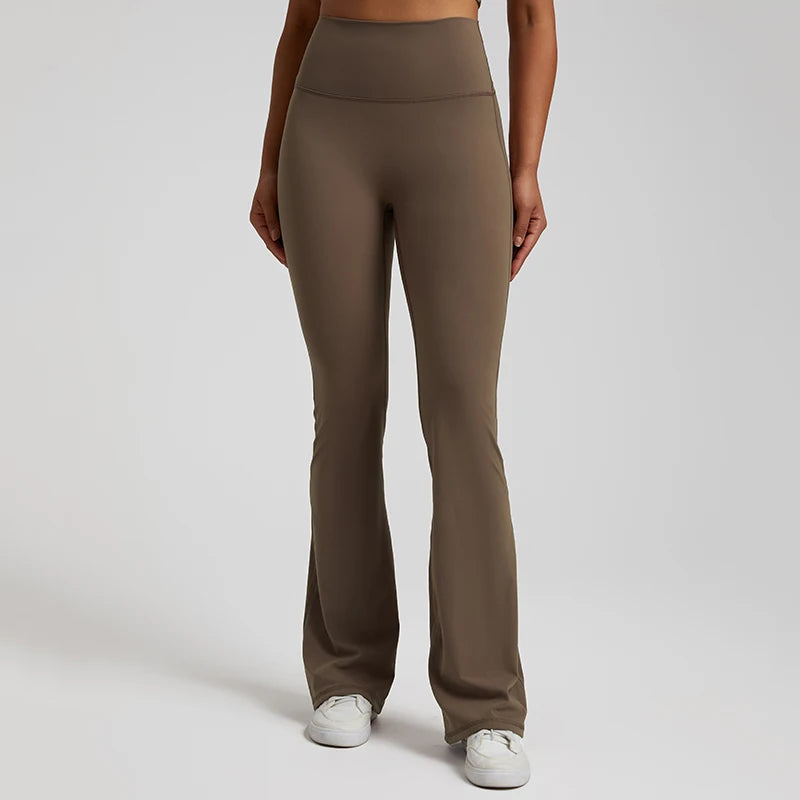 Buttery Soft High Waist Flare Leggings No Front Seam Workout Yoga Flared Pants Full Length Gym Sport Leggings Women Tights