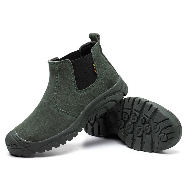 Anti Smashing And Anti Piercing Suede Safety Shoes Men's Steel Toe Cap Protection Work Shoes Fashion Scarpe Antinfortunistiche