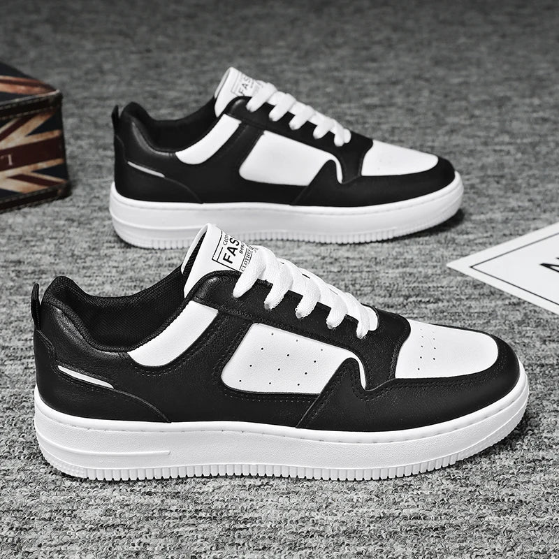 Zapatos de hombre Explosion, suela gruesa de cuero, pequeños zapatos blancos, zapatos de moda para hombre con zapatos de tabla de moda, zapatos casuales de calle