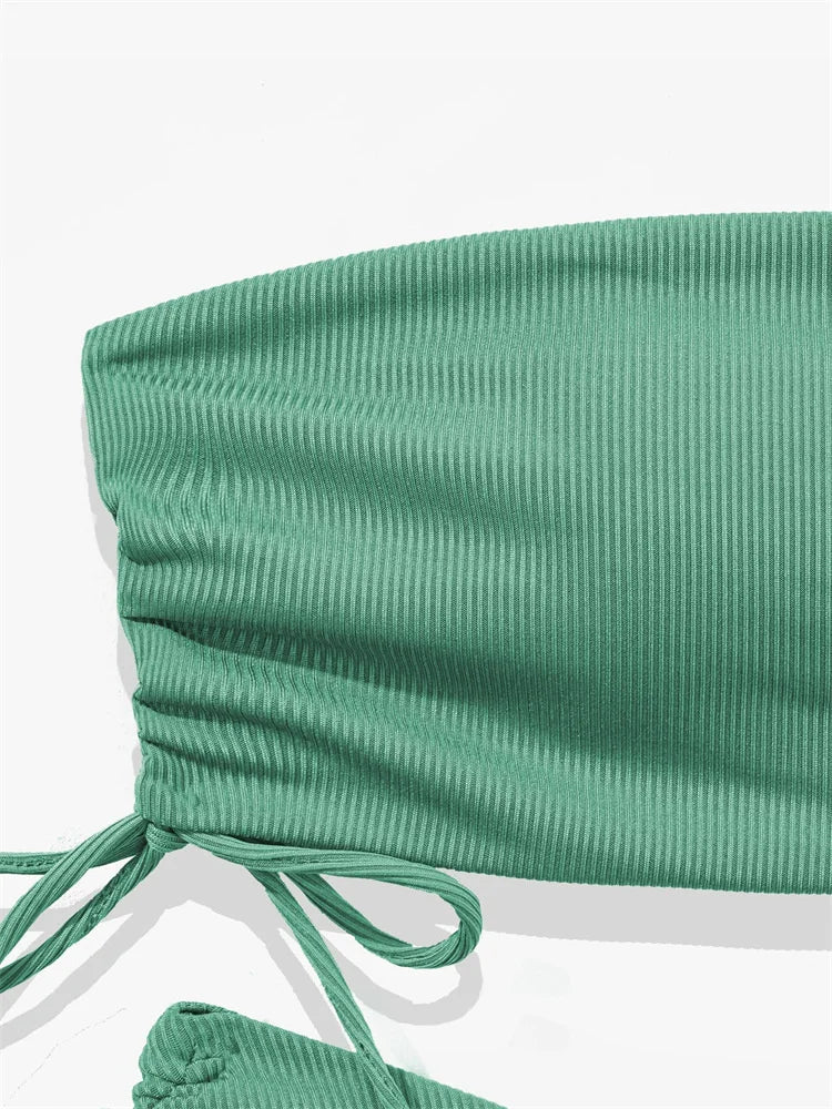 Nuevos bikinis sólidos sexis para mujer, trajes de baño push up para mujer, trajes de baño para nadar, conjunto de bikini brasileño para niña, ropa de playa para bañador