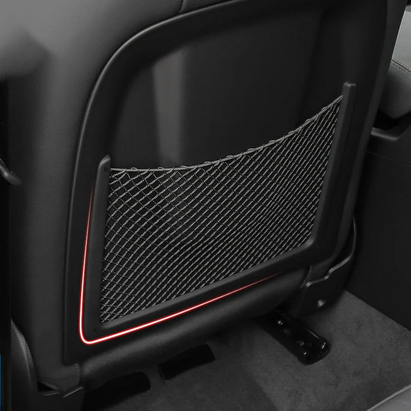 Accesorios interiores de coche para Audi A4, B8, A5, Q3, A3, A6, C7, Q5, B9, Q7, organizador de red para el respaldo del asiento trasero, bolsillo de almacenamiento de malla