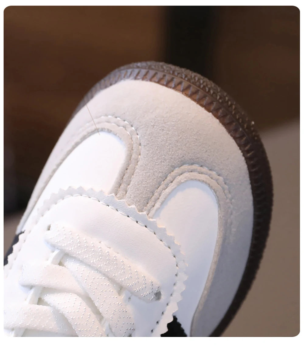 Zapatillas deportivas de moda para niños, de piel sintética, ergonómicas, con suela blanda, tenis para niño y niña.