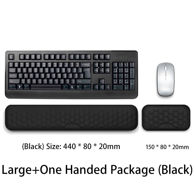 Reposamuñecas ergonómico para teclado y ratón, para oficina, para proteger y relajar la muñeca, con espuma viscoelástica, para ordenador y portátil