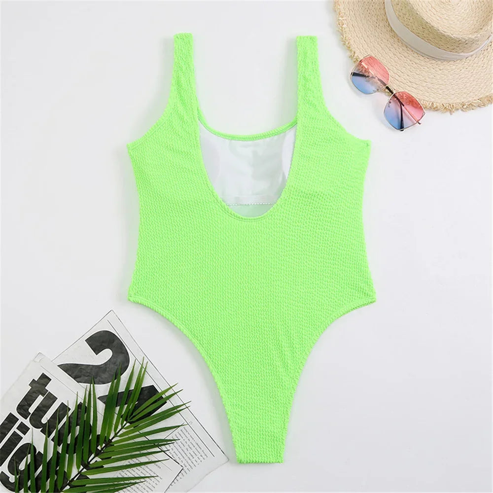 Sexy Solid Swimwear Female One Piece Swimsuit Closed Push Up Women's Swimming Bathing Suits Bodysuit Beach Pool Bather 2025