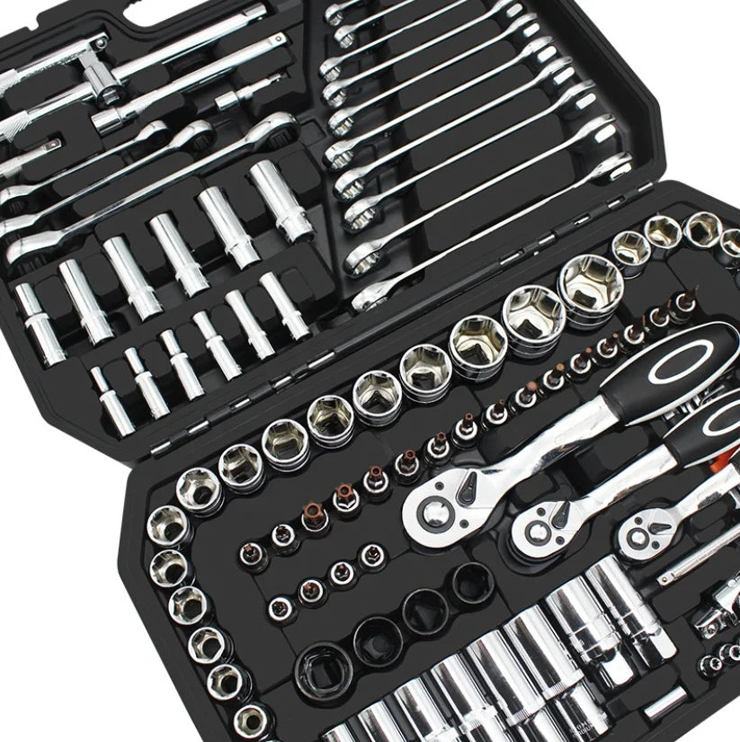 Herramienta Automotriz Kit de Herramientas Mecánicas y Juego de Dados Juego Completo de Herramientas Mecánicas con Caja