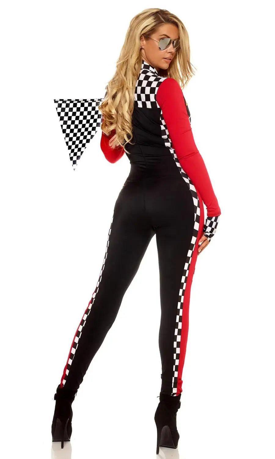Sexy Lady Race Car Driver Costume Halloween Racing Girl Clubwear Zip Erotic Bodysuit Cosplay Carnival Fancy Party Dress Jumpsuit