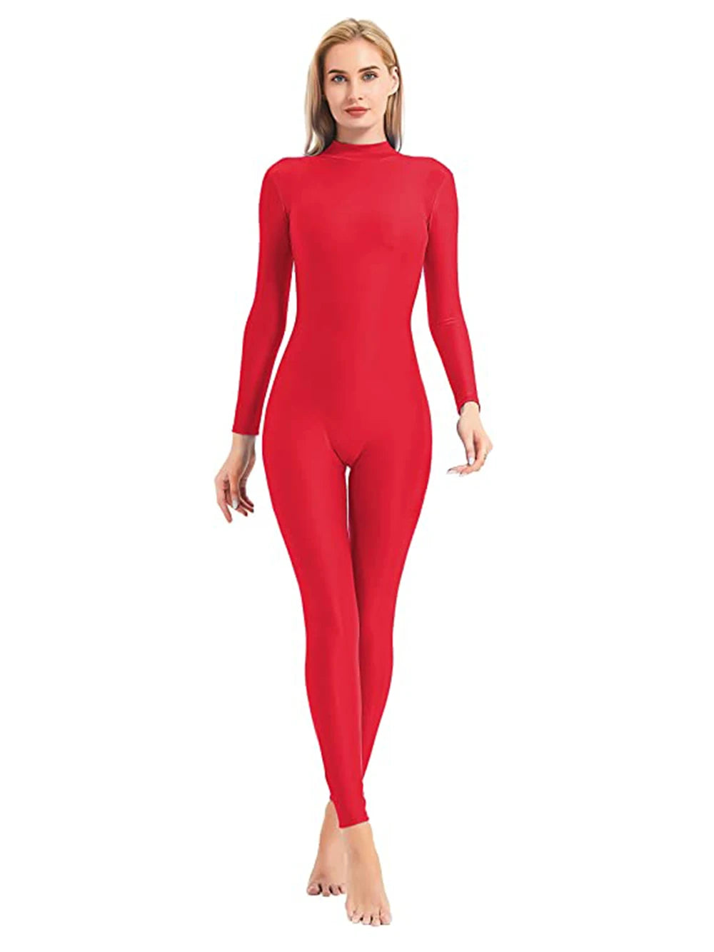 Mono de cuello alto unisex, leotardo de cuerpo entero, mono de yoga de manga larga para mujer, mono de gato, ropa deportiva diaria, trajes de cosplay