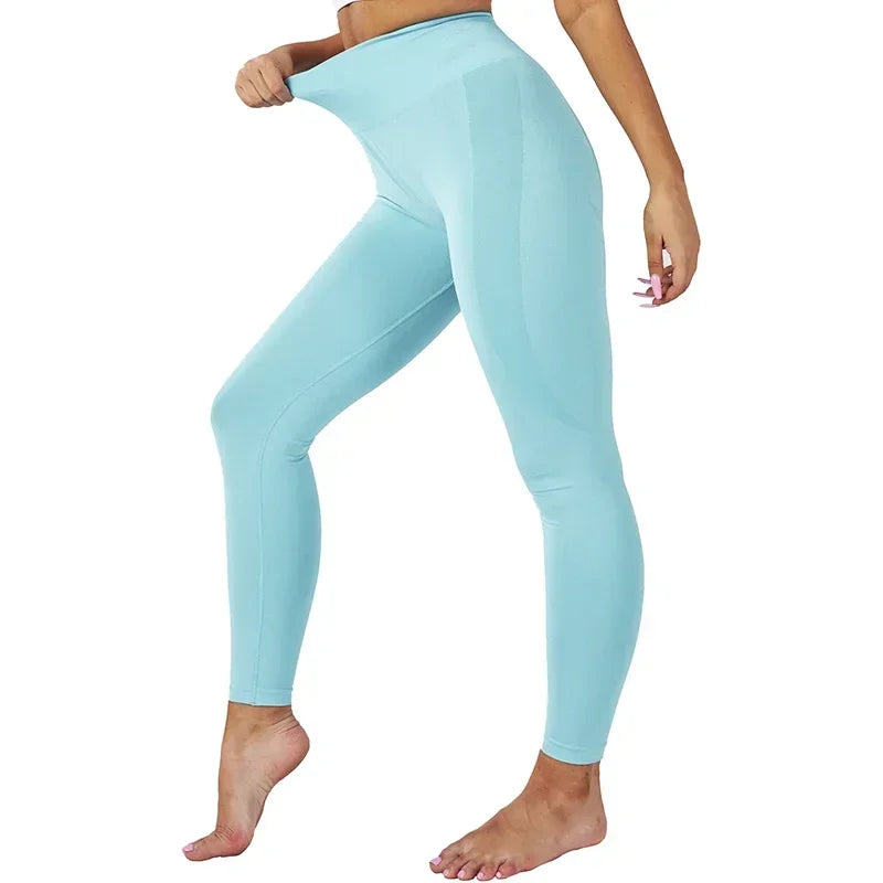 Nuevas mallas deportivas sin costuras con estampado moteado de contorno para mujer, suaves, para entrenamiento, fitness, yoga, cintura alta, ropa de gimnasio.