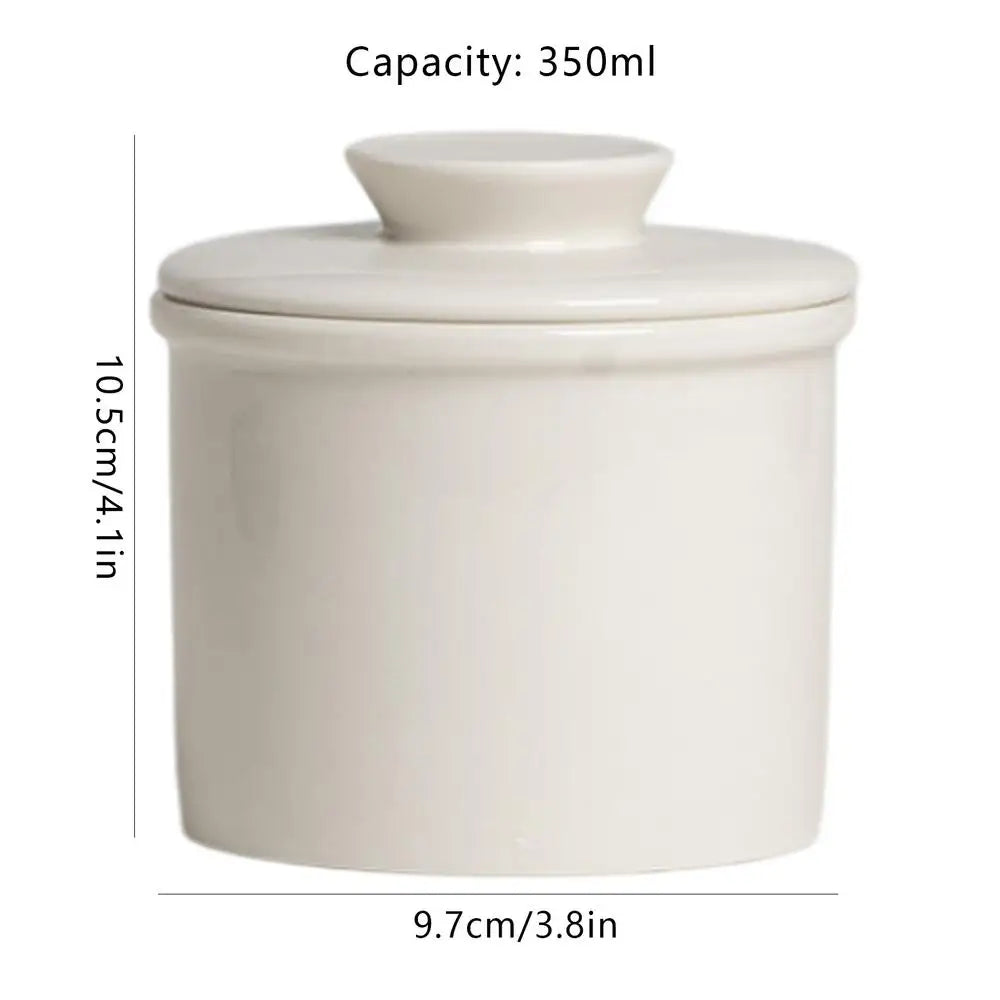 Mantequera de porcelana moderna, redonda, de cerámica, estilo campana, mantequera con tapa, mantequera de cerámica estilo campana