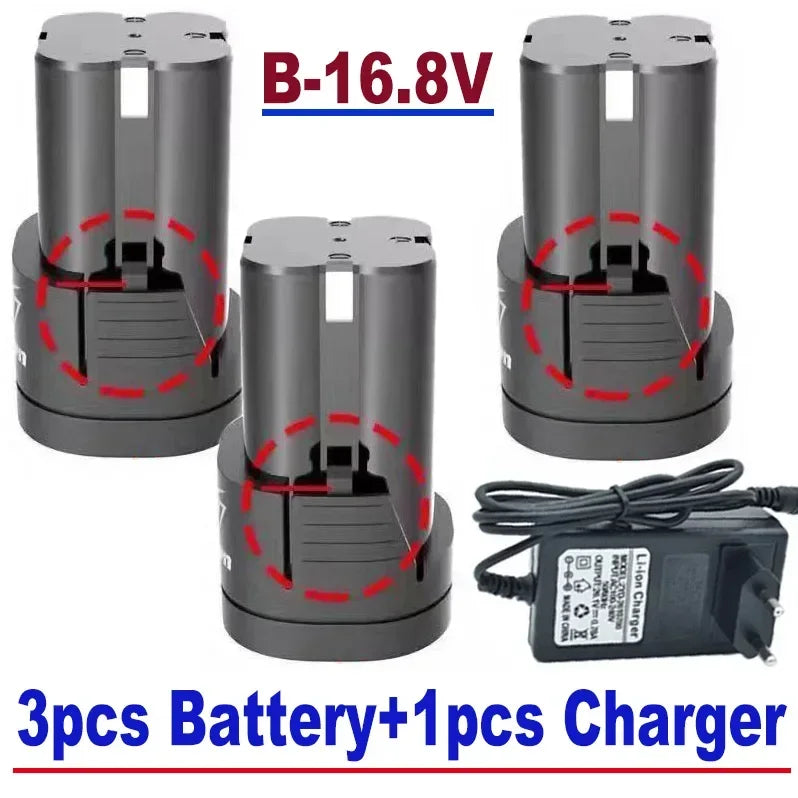100%New16.8V.13000mAh.herramientas.electricas de.bateria,taladro recargable.para.destornillador.inalambrico.taladro electrico.