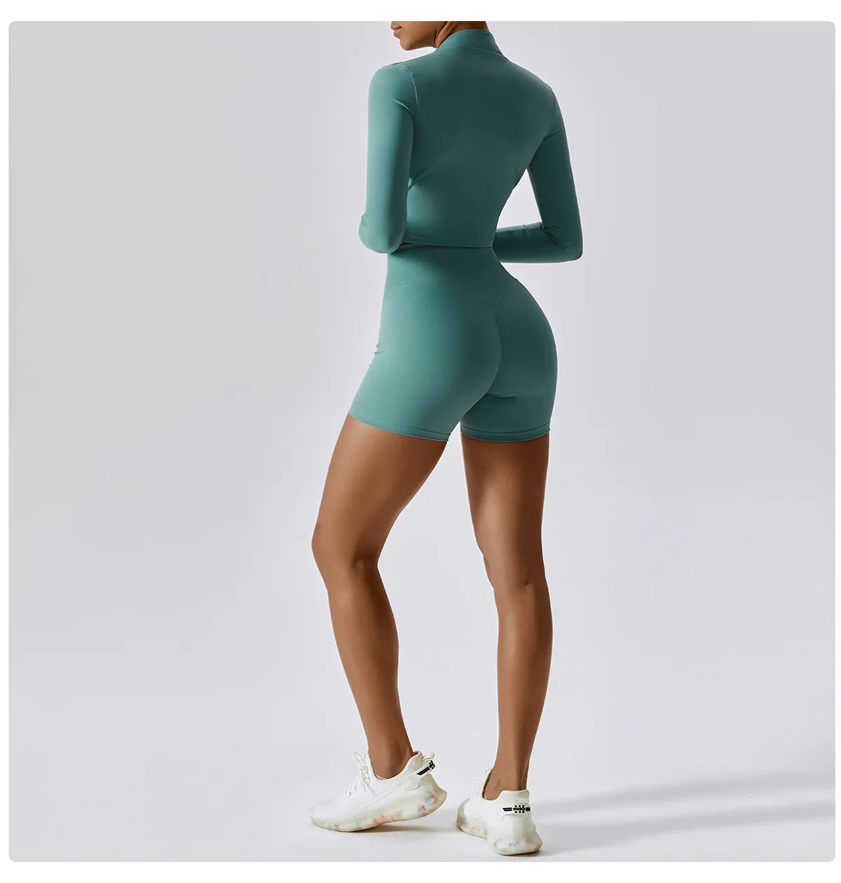 Conjunto de yoga de 3 piezas para mujer, conjuntos de entrenamiento, ropa deportiva para gimnasio, ropa deportiva con cremallera, leggings de manga larga y cintura alta, trajes deportivos, traje de yoga