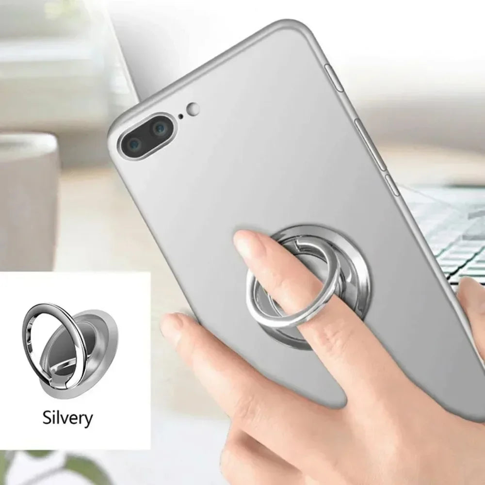 Soporte para anillo de dedo con agarre giratorio de 360 grados para teléfono móvil, soporte magnético para coche, almohadilla adhesiva trasera para teléfono, soporte universal