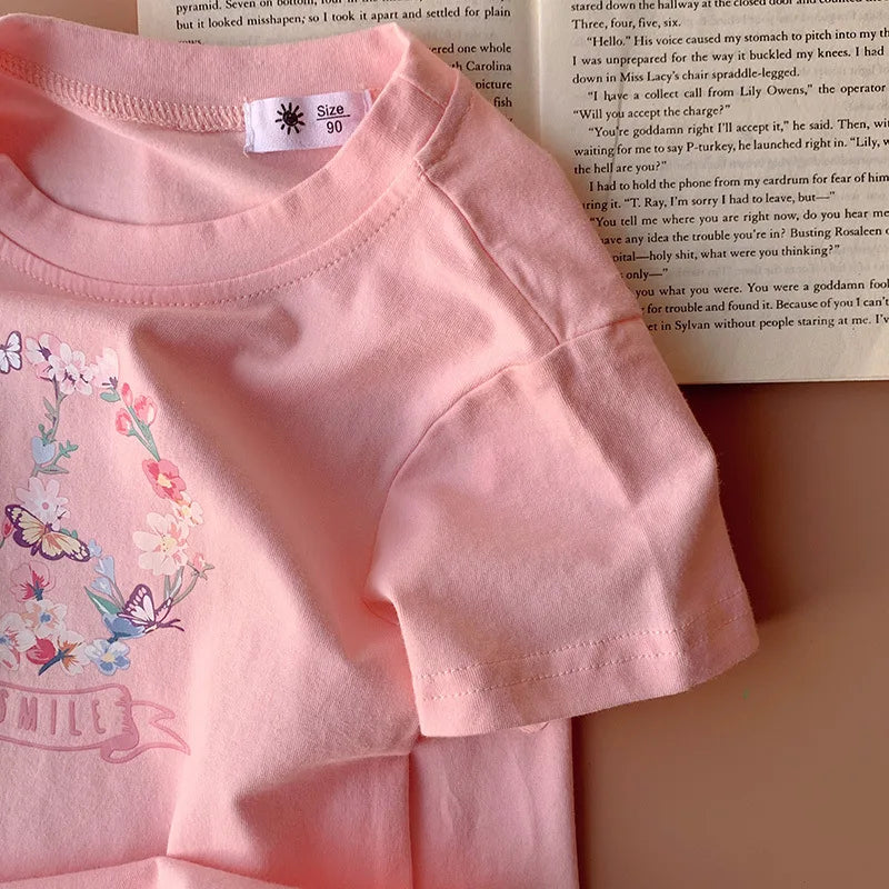 Ropa para niños, camisetas para niños y niñas, ropa para niños, camisetas de dibujos animados, ropa para bebés, camisetas de algodón con estampado de verano.