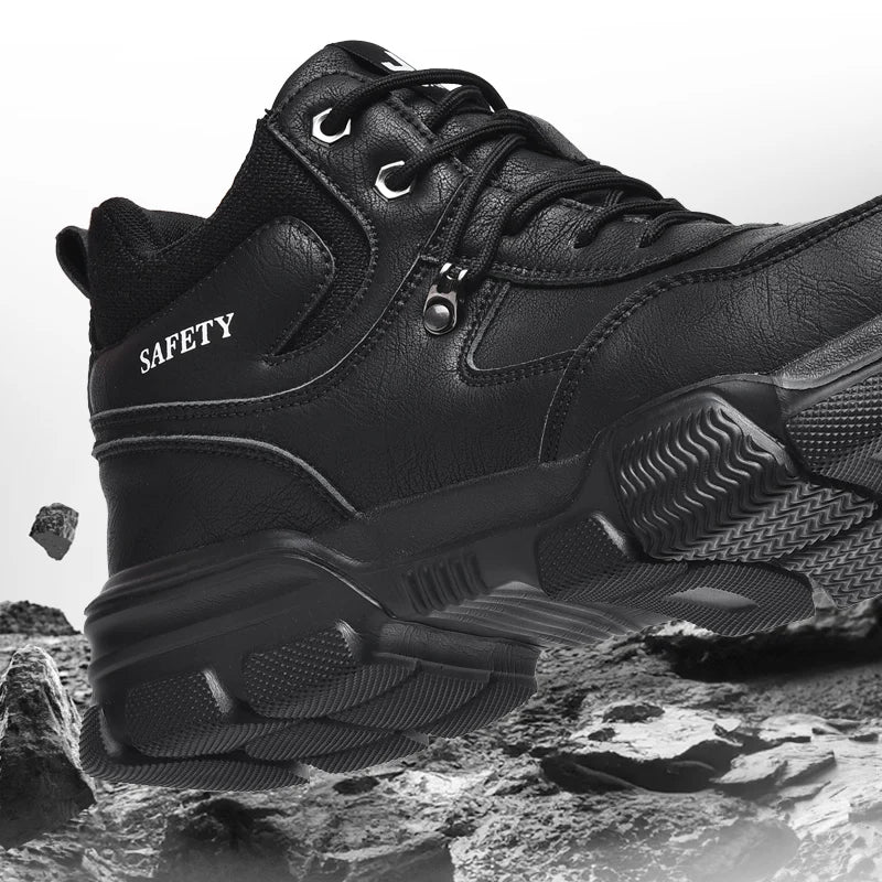 Zapatos de trabajo de seguridad unisex con puntera de acero, transpirables, antiaplastamiento, antipinchazos, calzado de protección laboral para hombres y mujeres, zapatillas, botas de seguridad.