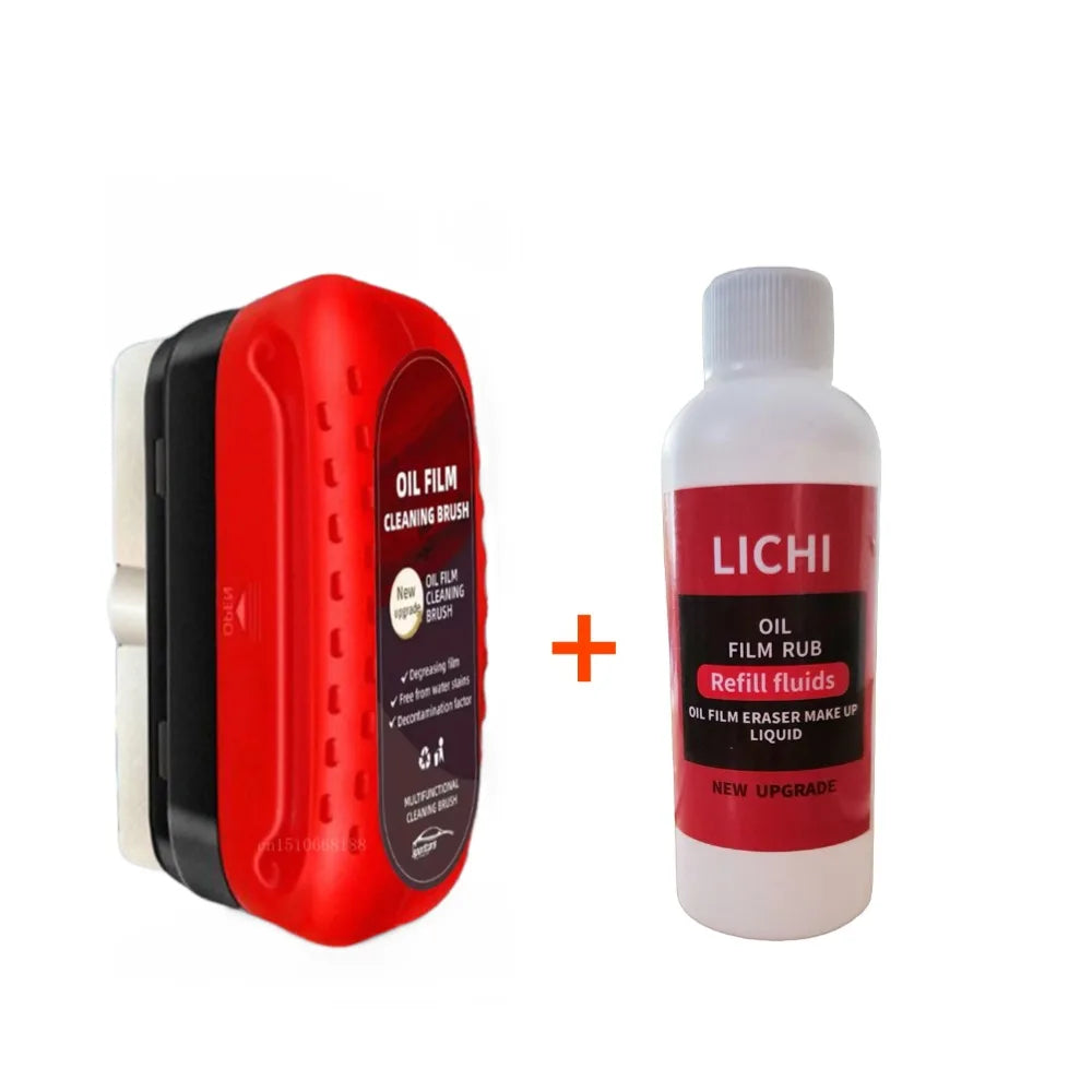 Cepillo limpiador de película de aceite para parabrisas de coche, 120 ml, hidrofóbico, para eliminar la película de aceite de los cristales.