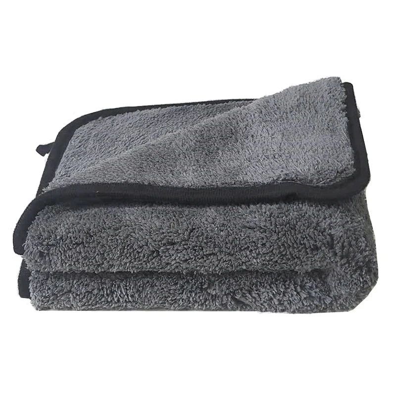 Toalla de microfibra para lavado de coches SEAMETAL de 1200 g/m², 40 x 40 cm, forro polar coral grueso y absorbente, paño de secado y lavado.