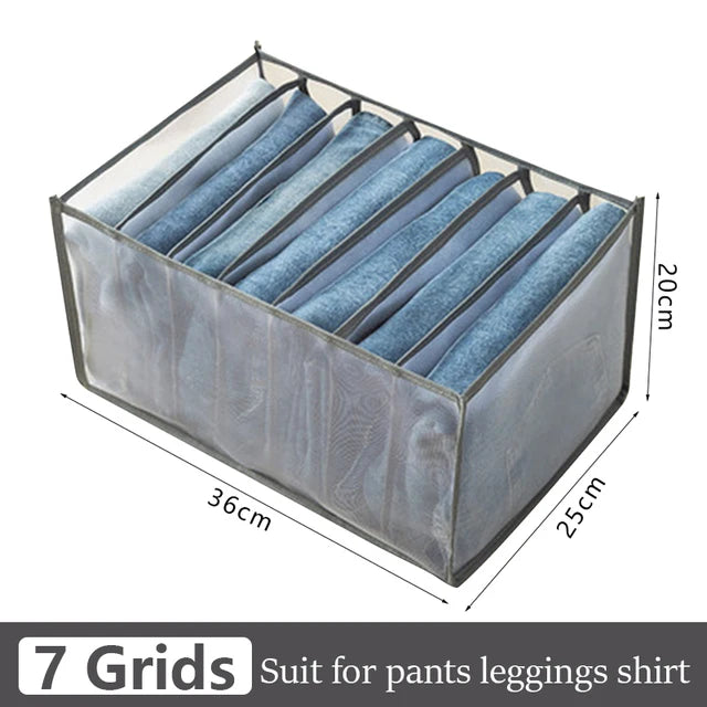 Caja de almacenamiento para organizar jeans, organizador de armario, sistema de organización de ropa, organizador de cajones, armario, organizador de almacenamiento de pantalones