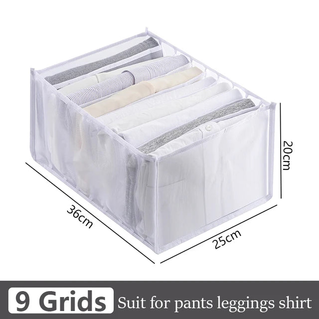 Caja de almacenamiento para organizar jeans, organizador de armario, sistema de organización de ropa, organizador de cajones, armario, organizador de almacenamiento de pantalones