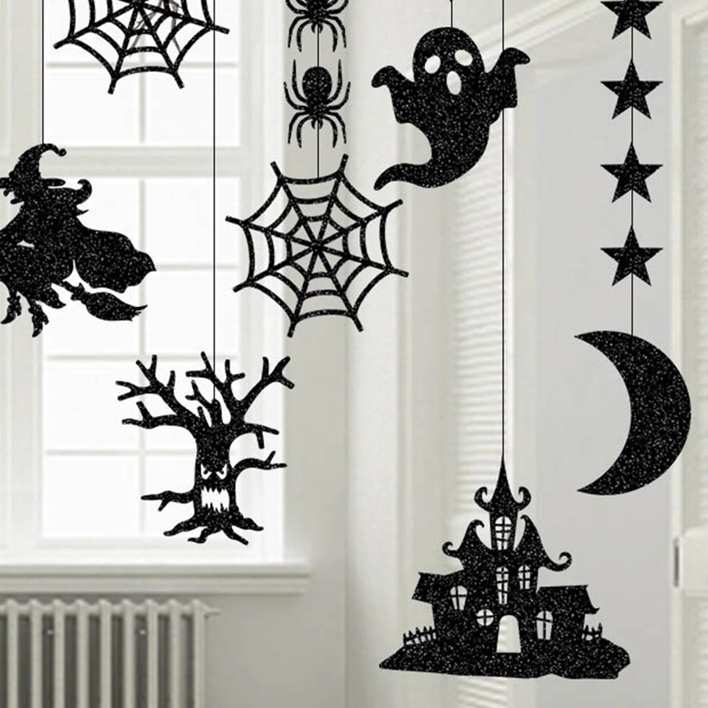 6 decoraciones colgantes de Halloween que añaden un ambiente festivo, decoración de techo, regalos de Halloween para fiestas en casa, decoración DIY.