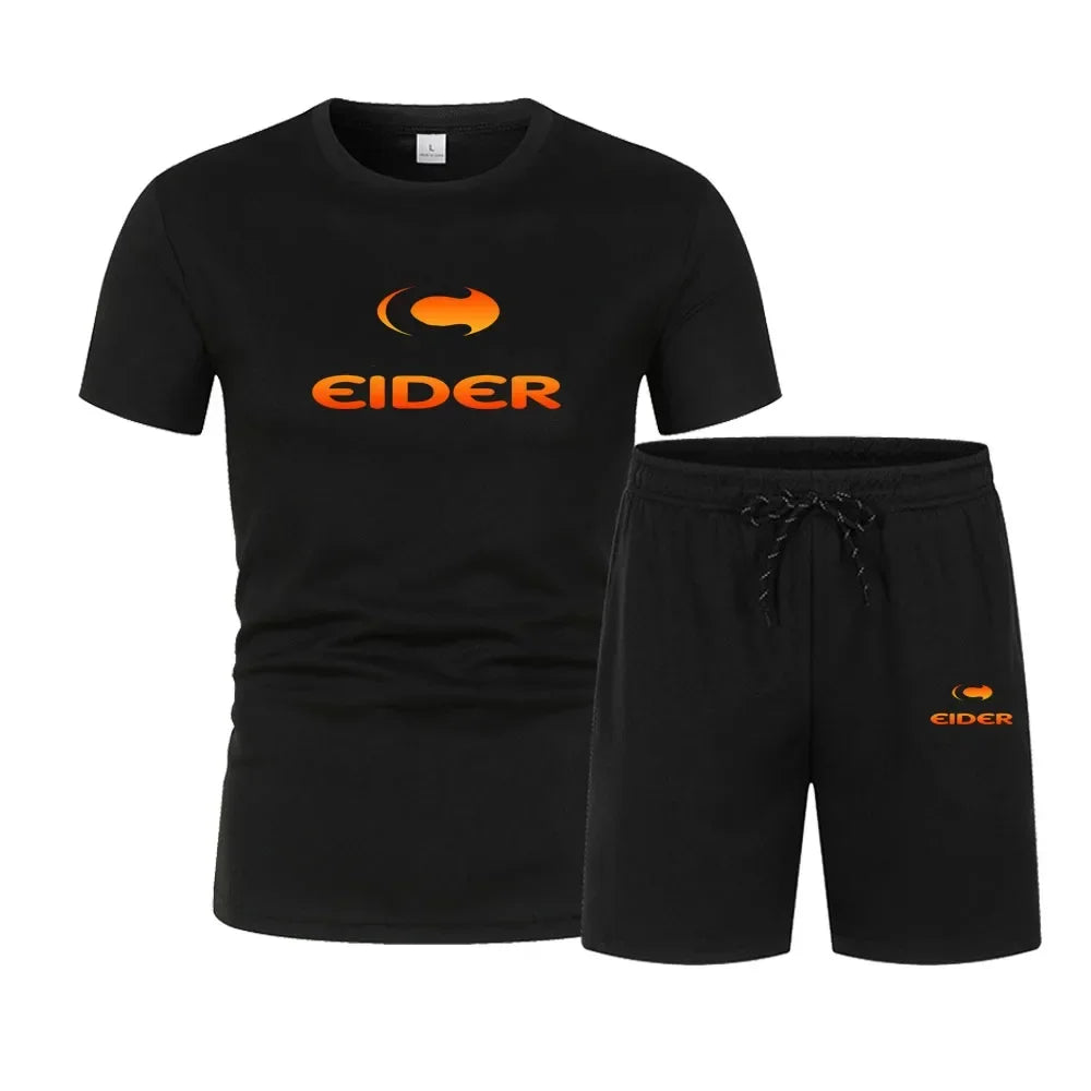 Camisetas y pantalones cortos deportivos estampados, nuevos lanzamientos de productos, pantalones cortos casuales de manga corta para hombre, conjunto de 2 piezas, moda urbana
