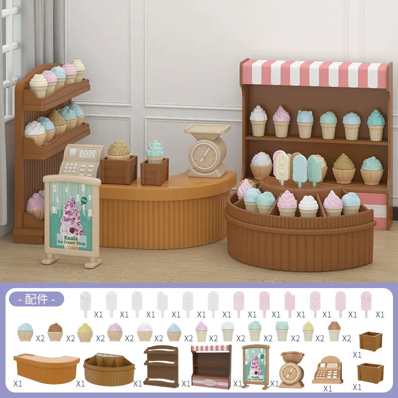 Minisupermercado, juegos de compras, casa de muñecas, muebles, accesorios, juguetes educativos intelectuales para niños, juguetes de interacción familiar.