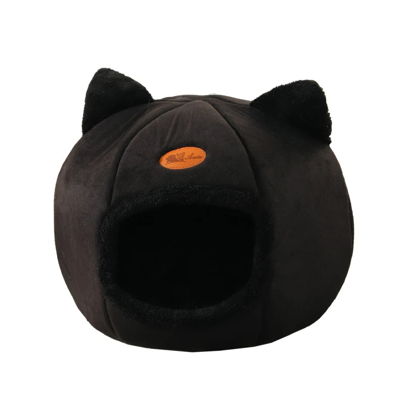Nueva cama para gatos de invierno, cómoda y profunda para dormir, pequeña colchoneta, cesta para perros pequeños, productos para mascotas, tienda de campaña, acogedora cueva nido para interiores, cama para gatos
