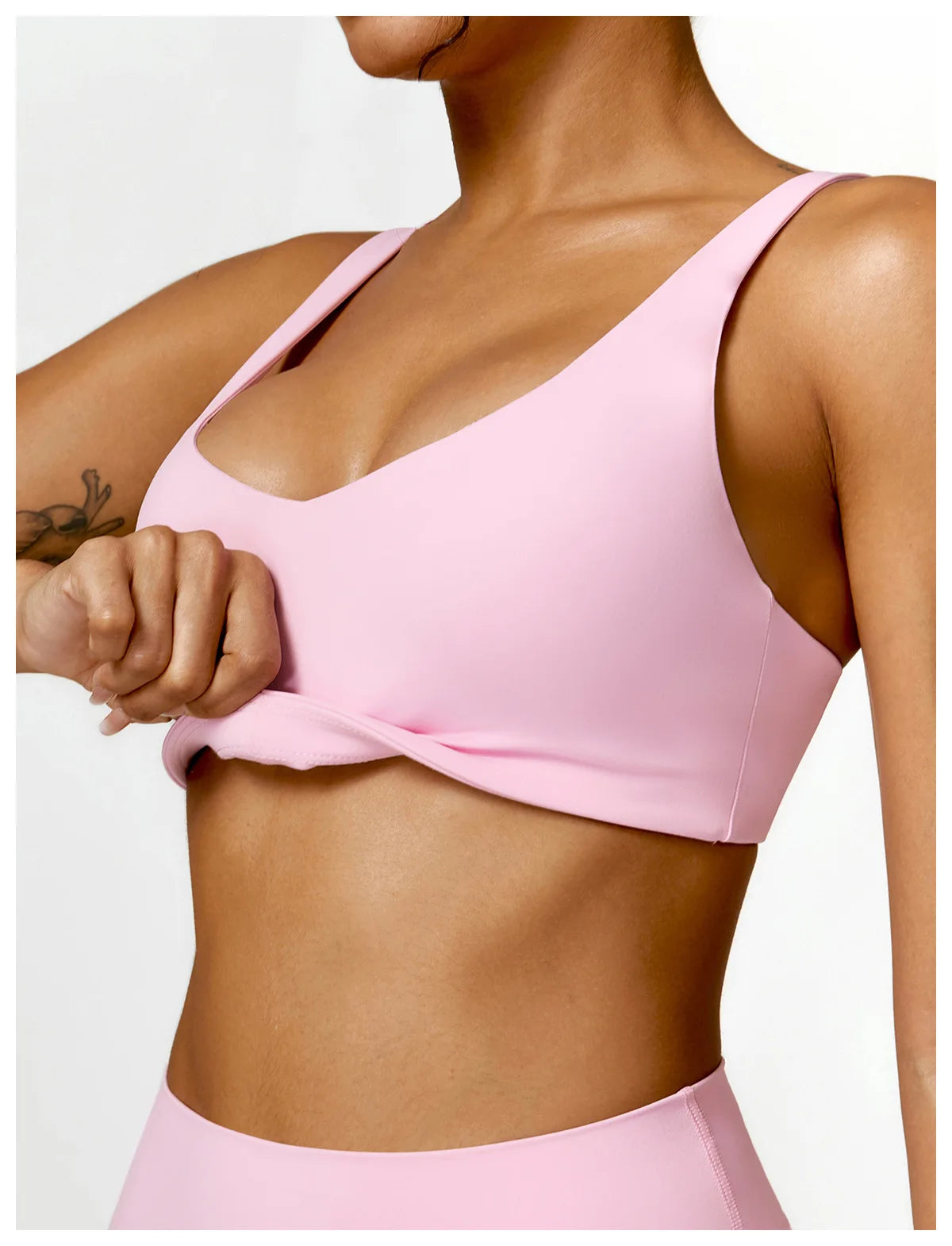 Conjunto de chándal de yoga para mujer, 2 piezas, ropa deportiva para entrenamiento, ropa deportiva, leggings de gimnasio, sujetador de fitness, top corto, trajes deportivos de manga larga