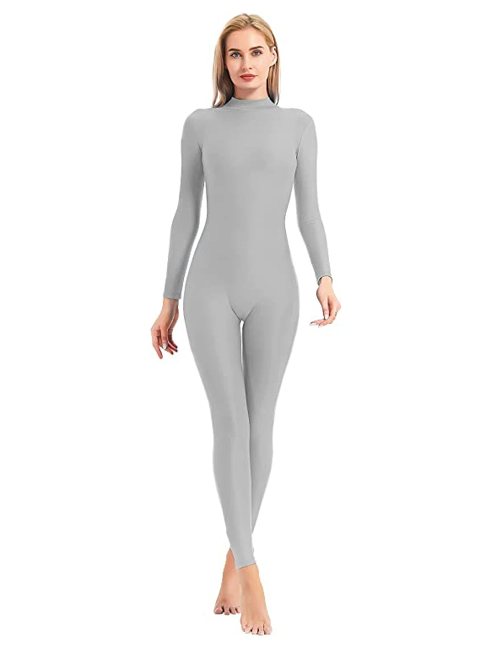Mono de cuello alto unisex, leotardo de cuerpo entero, mono de yoga de manga larga para mujer, mono de gato, ropa deportiva diaria, trajes de cosplay